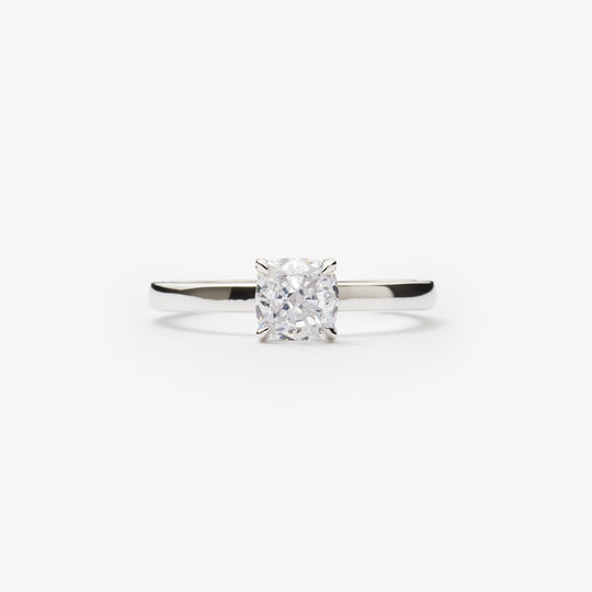 Cushion cut engagement ring by IRALIS – Zurich-designed fine jewelry with DEF color and VS1–VS2 clarity.