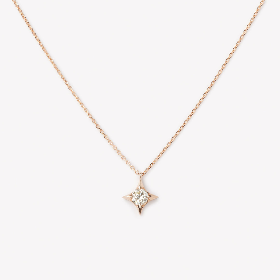 Round brilliant cut necklace by IRALIS featuring lab-grown DEF color diamonds, Zurich designed.