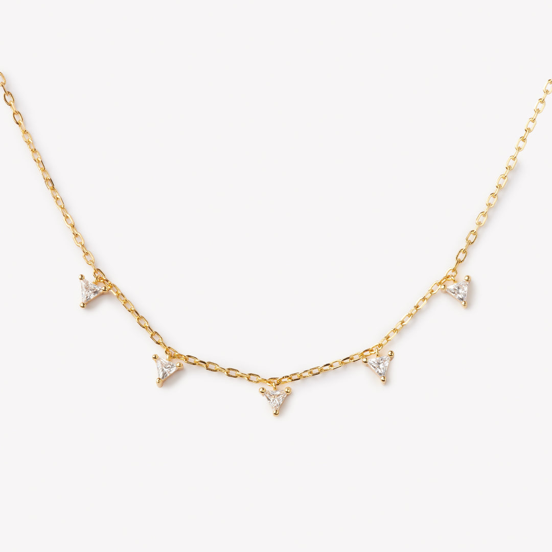 Round brilliant cut necklace by IRALIS featuring lab-grown DEF color diamonds in 18k gold, Zurich designed