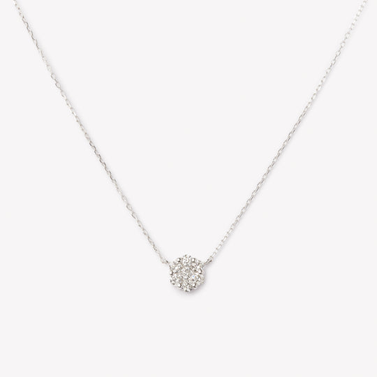 Elegant round brilliant cut necklace by IRALIS featuring lab-grown DEF color diamonds, Zurich designed