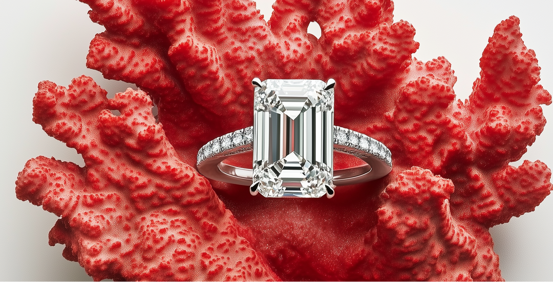 Engagement Ring in Coral