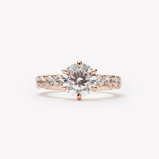 Round brilliant cut engagement ring by IRALIS – Zurich-designed fine jewelry, with DEF color, VS1–VS2 clarity and prong setting.