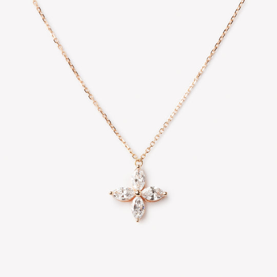 Marquise cut necklace by IRALIS featuring lab-grown DEF color diamonds, Zurich designed