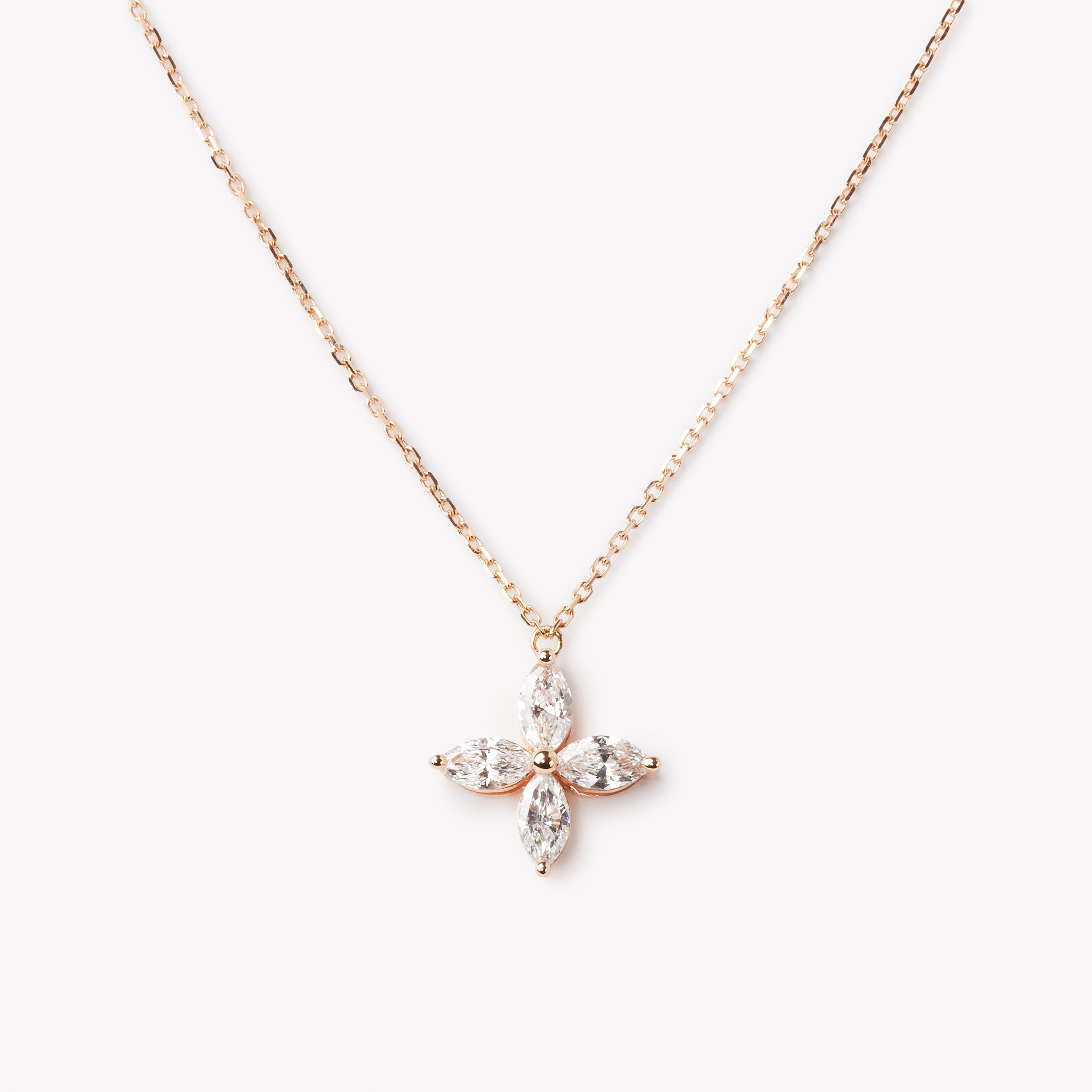 Marquise cut necklace by IRALIS featuring lab-grown DEF color diamonds, Zurich designed