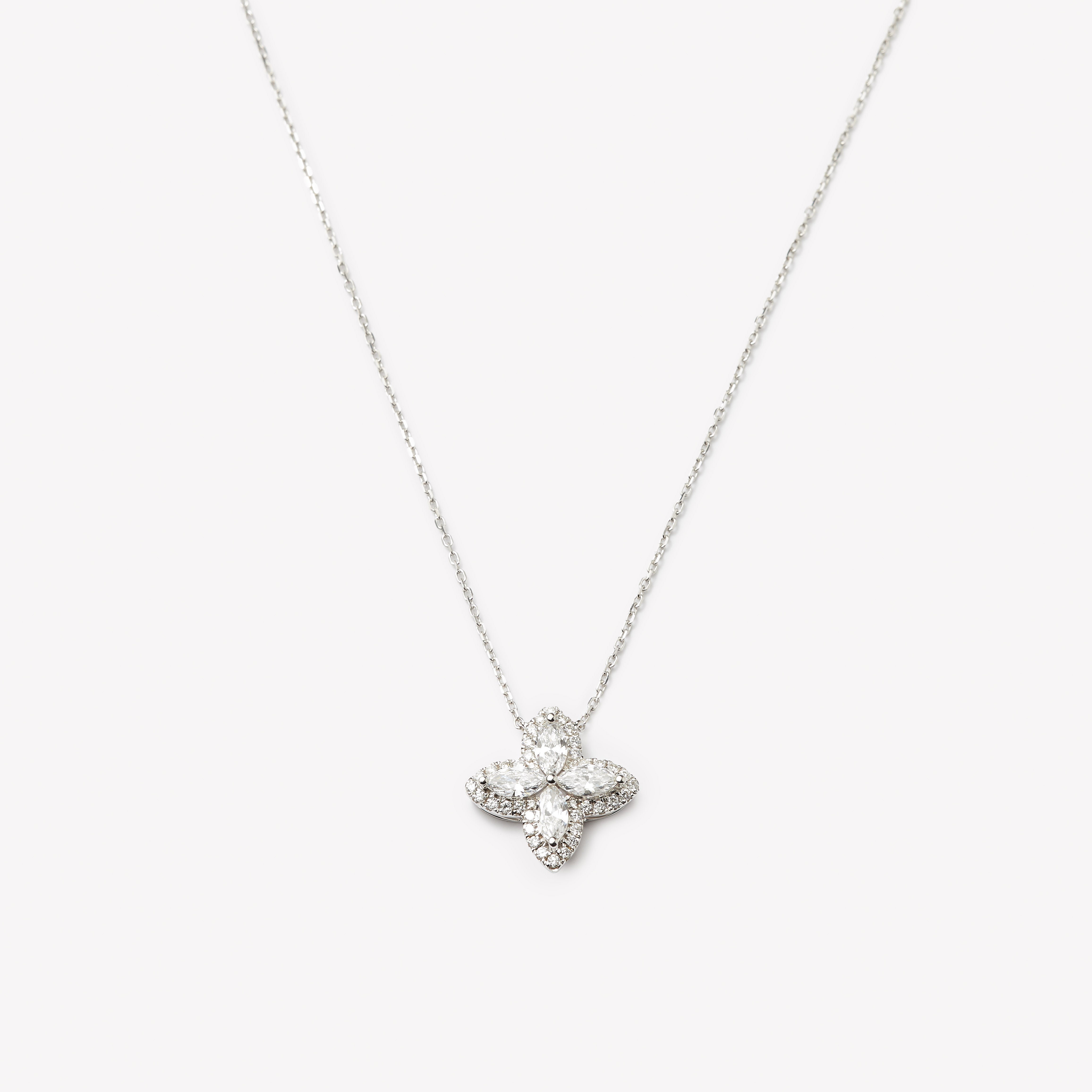 Marquise cut necklace by IRALIS featuring lab-grown DEF color diamonds, Zurich designed and handcrafted to order