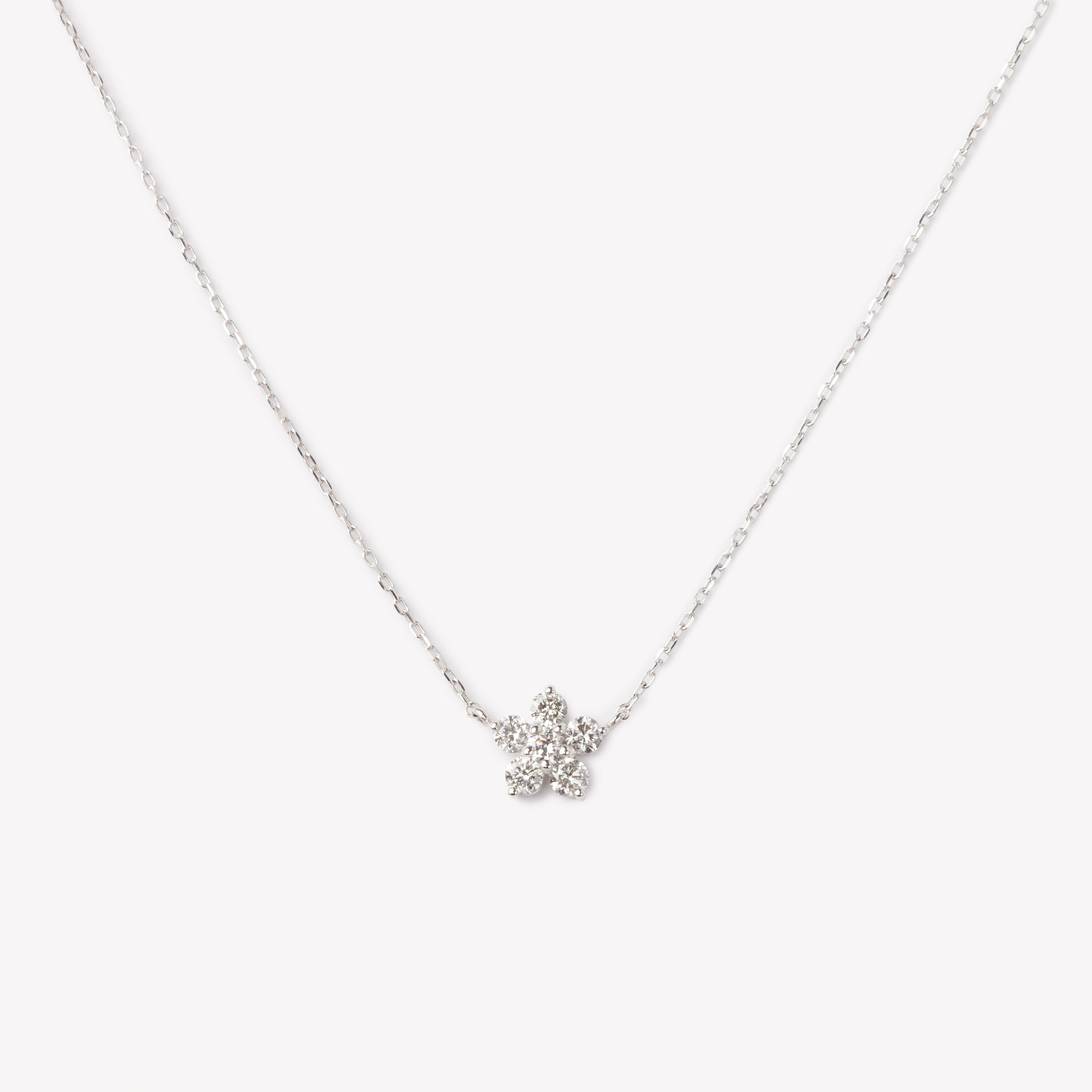 Round brilliant cut necklace by IRALIS featuring lab-grown DEF color diamonds, Zurich designed